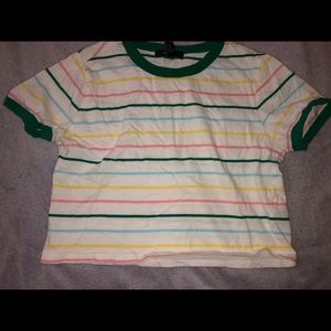 Cropped striped Tee